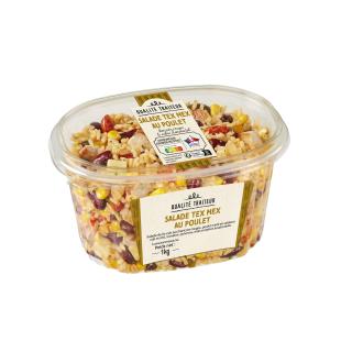 Qualité Traiteur Salade Tex Mex au poulet haricots rouges & cubes d'emmental